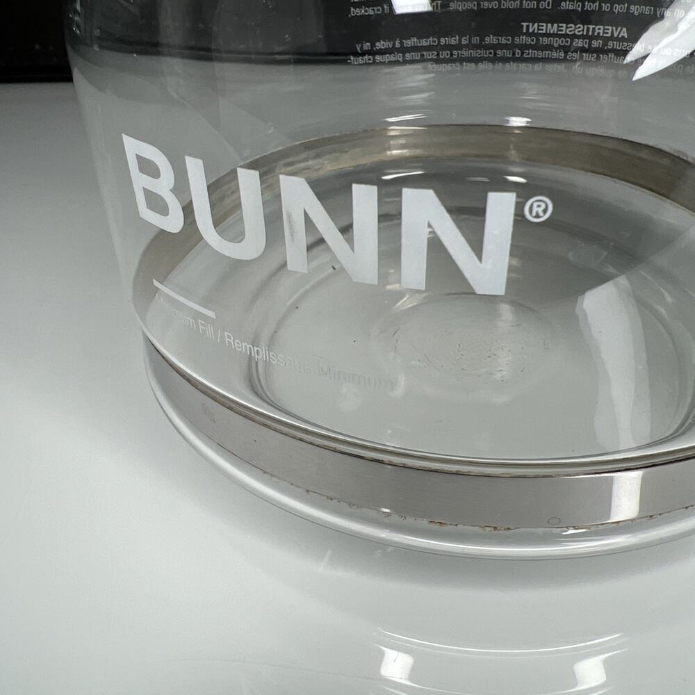 BUNN Coffee Pot Carafe 10 Cup Replacement Glass No Drip Lid Speed Brew Velocity - Picture 4 of 5